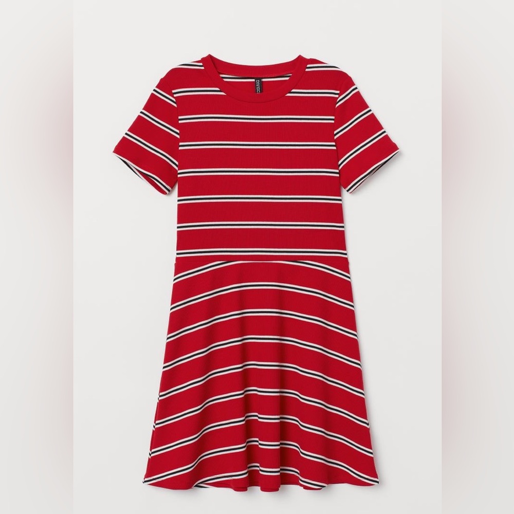Divided Striped Jersey Dress NWT